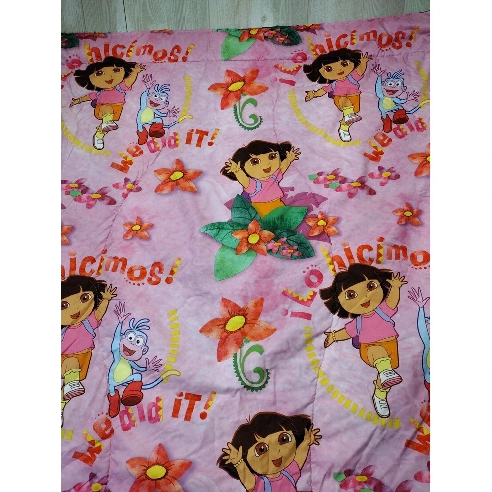 Dora The Explorer Reversible Twin/Full Comforter Bedspread 72x86 VIVID COLORS