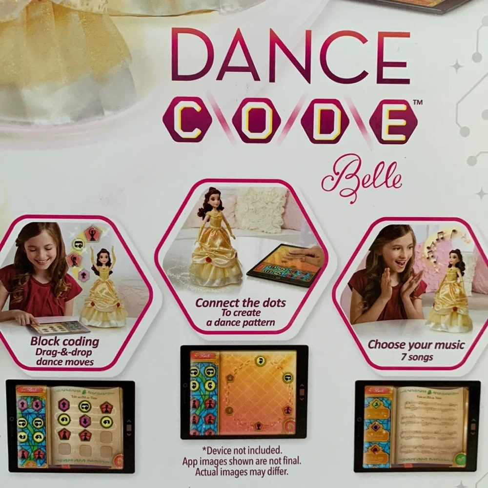 Hasbro Disney Princess Dance Code Belle Dancing Interactive Doll Toy