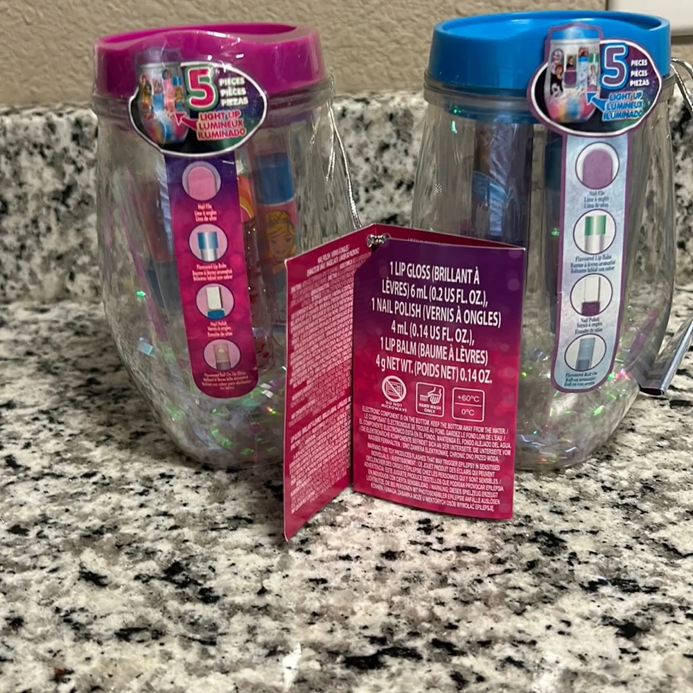 - Two Townley Children’s Cosmetics Kits in Light Up Jars/Banks