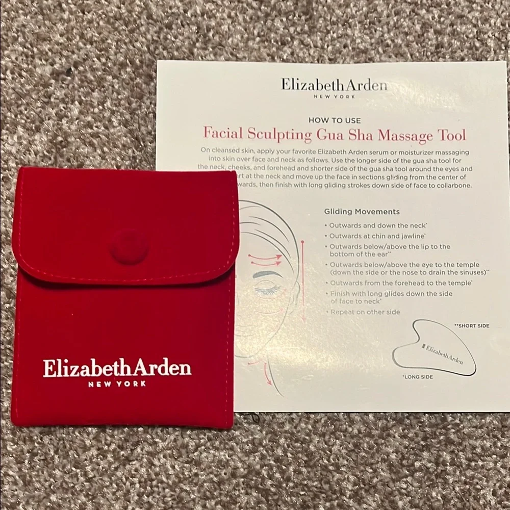 Elizabeth Arden Silver Facial Sculpting Tool with Red Case
