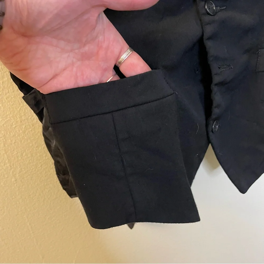 Men's Black Wool Vest | Size Medium