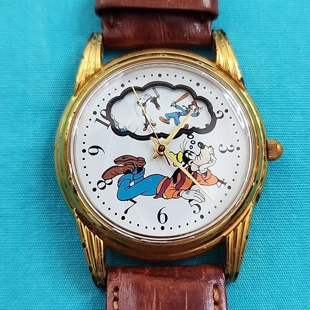 EUC Vintage Rare Disney Daydreaming Goofy Watch