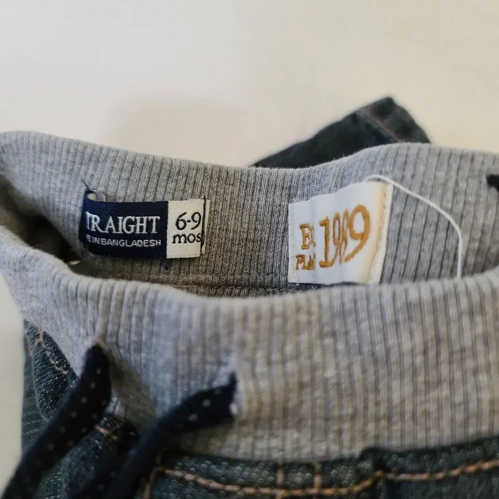 The Children's Place Adjustable Denim Jeans Size 6-9 Month Blue