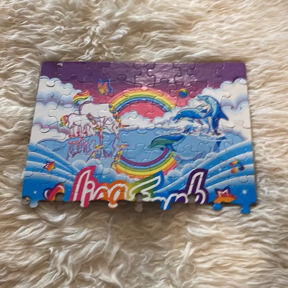 Vintage Lisa Frank 108 Piece Puzzle Colorful Rainbow Bunnies Bear Unicorn OS