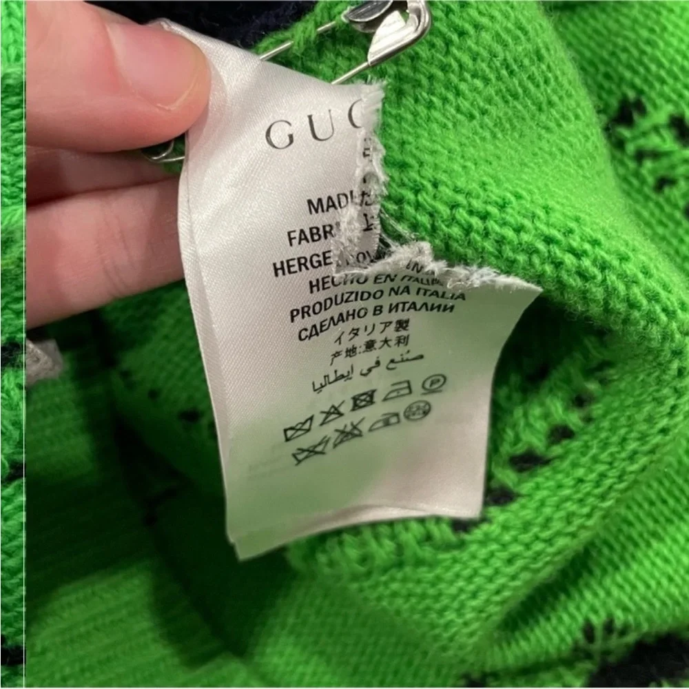 Gucci Tiger Stripe Intarsia Wool Sweater XS