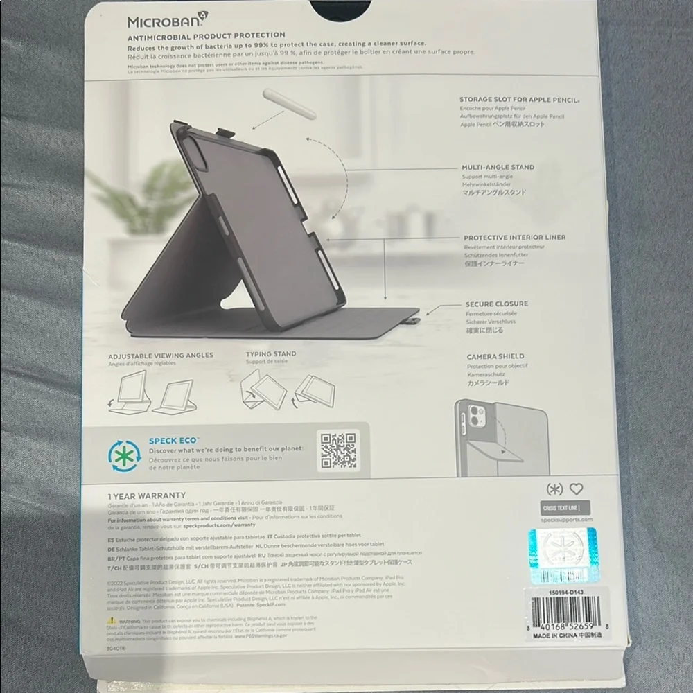 iPad case/stand— in box