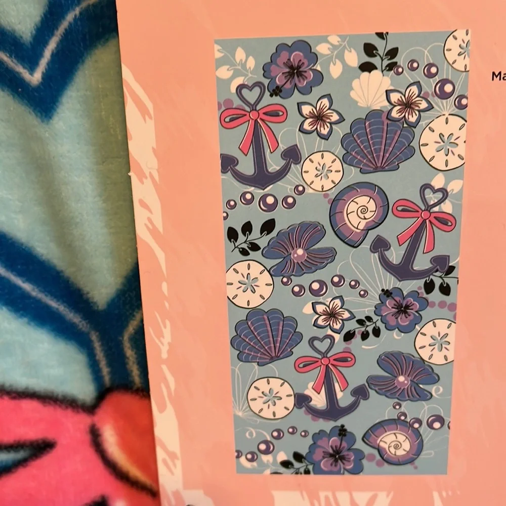 NWT Betsey Johnson seashells anchors beach towel