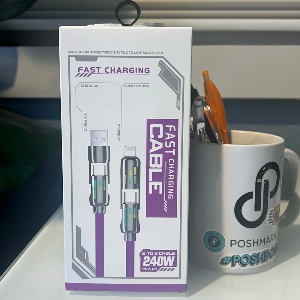 2-in-1 Fast Data Cable Charger NIB