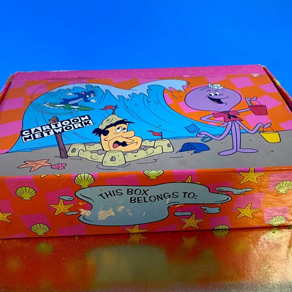Cartoon Network 1994 Tom & Jerry, Fred Flintstone & Squiddly Diddly Pencil Box