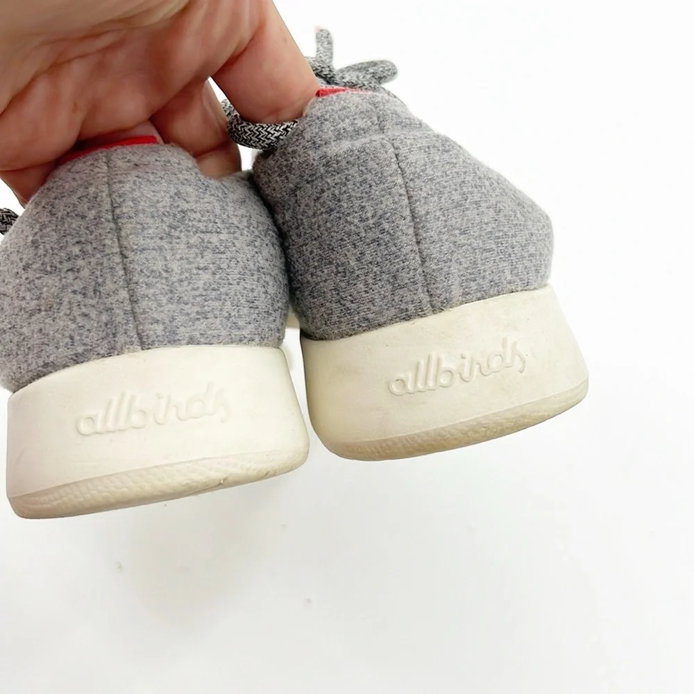 AllBirds Runners Wool Lace Up Sneakers gray orange size 6