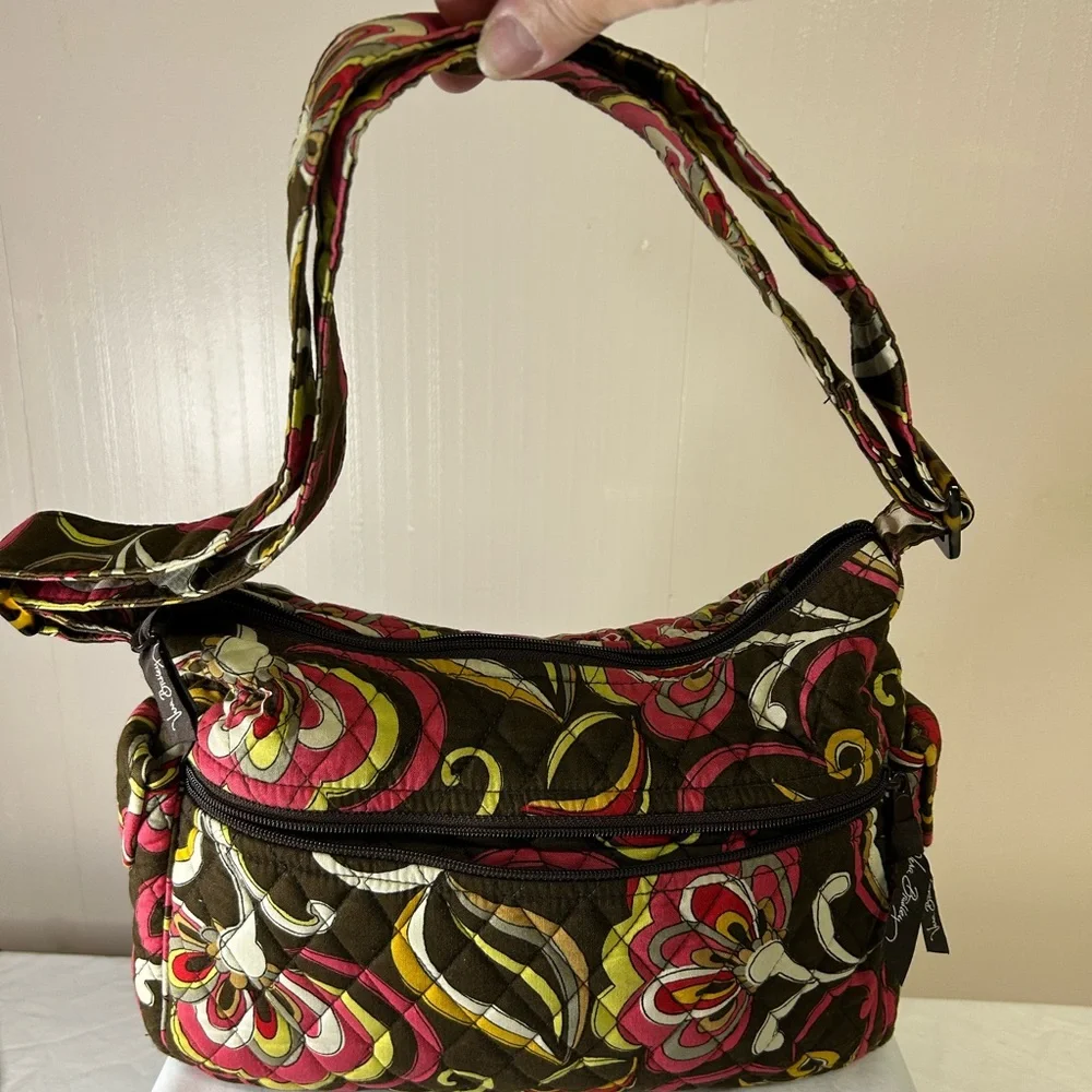 Vera Bradley Hobo Bag Floral Design with vintage lock and key pushet- Vintage