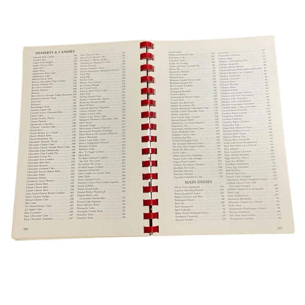 Vintage Spiral-Bound Cookbook Soft Cover The Roaring 20th Auction Recipe Book