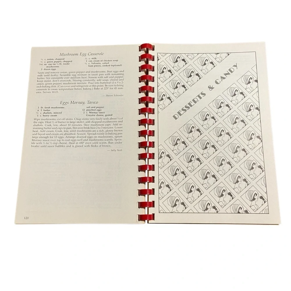 Vintage Spiral-Bound Cookbook Soft Cover The Roaring 20th Auction Recipe Book
