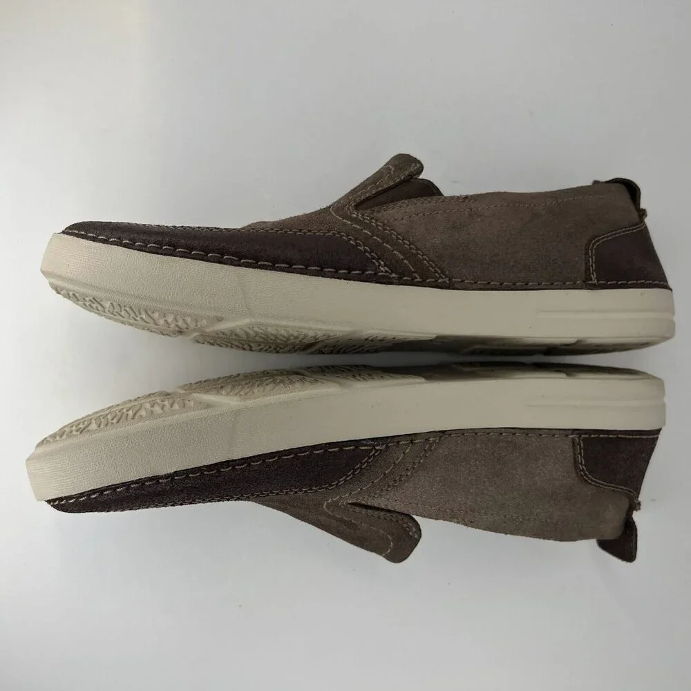 Collection by Clarks Mens 15807 Brown Suede Comfort Slip On Size 11 Loafers