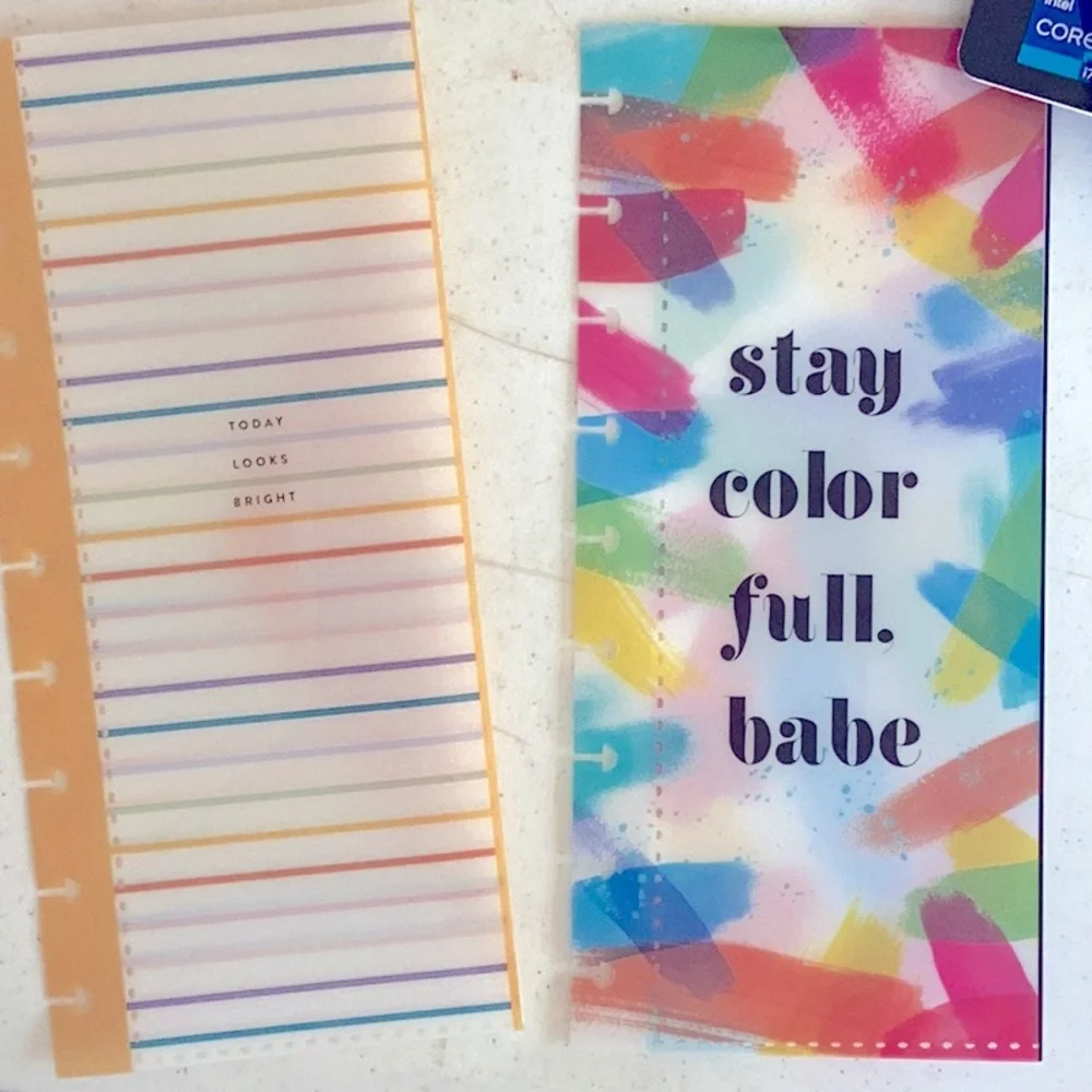The Happy Planner, colorful plastic envelopes