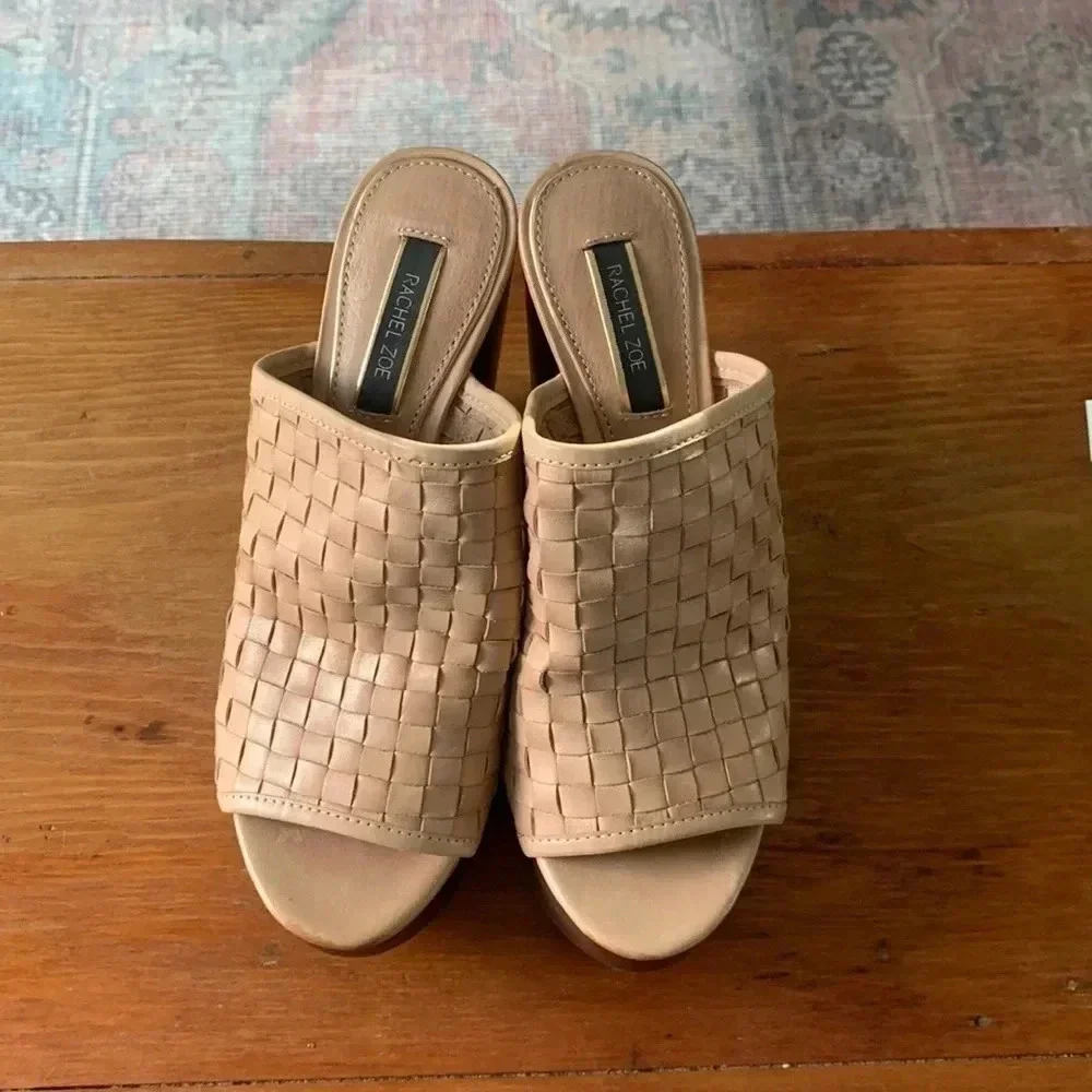 Rachel Zoe woven leather wedges NWOT