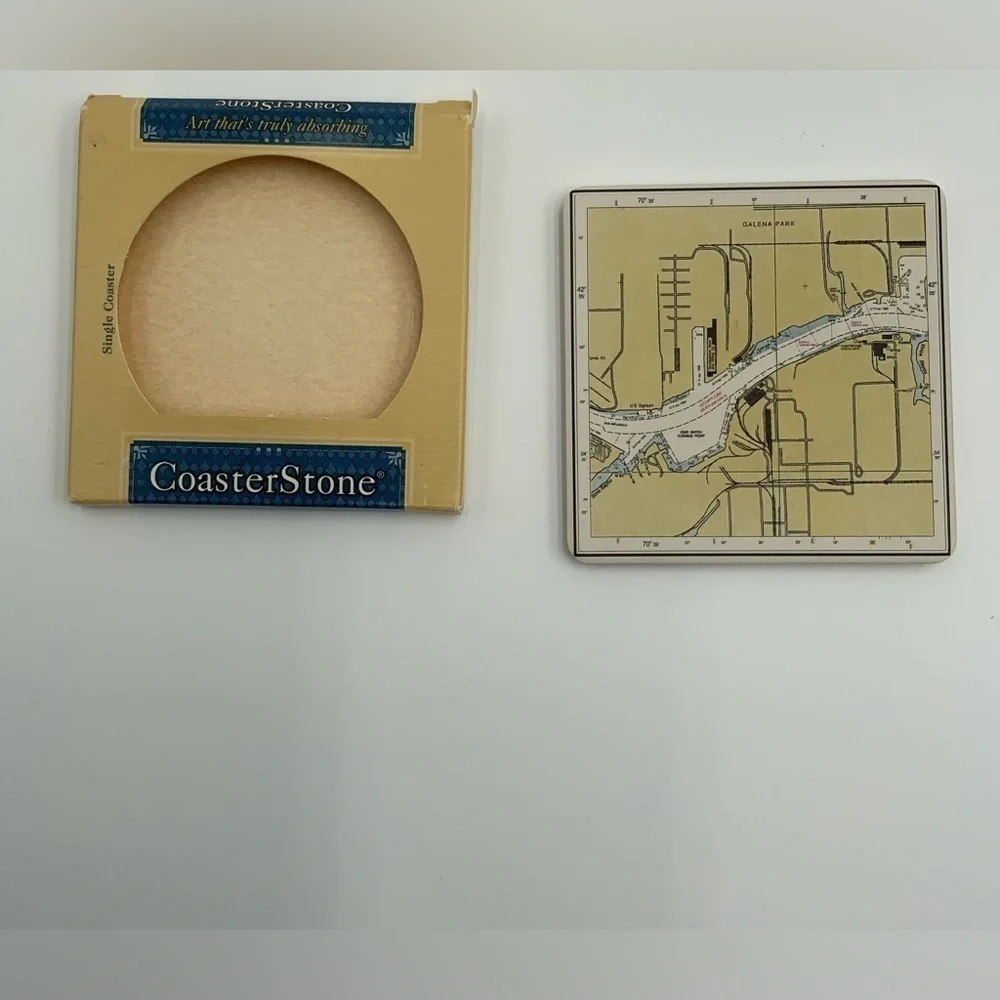 2005 CoasterStone Gelena Park Texas 4 1/2” Square Absorbent Stone  NIB