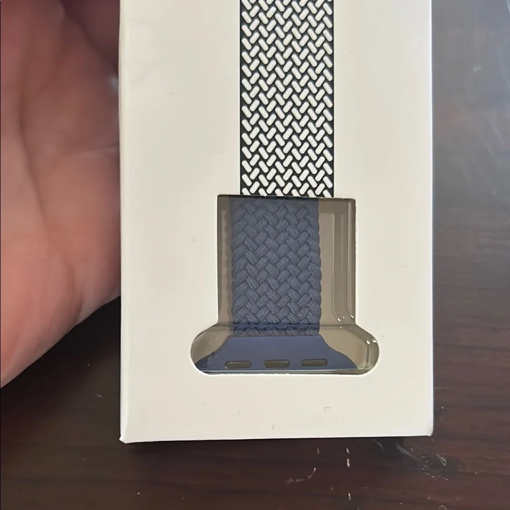Blue Slim Braided Loop Band