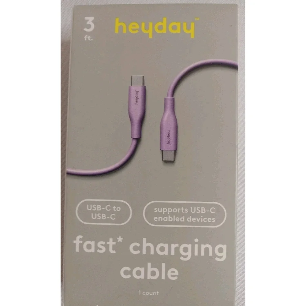 Heyday 3ft USB-C to USB-C Cable – Fast and Durable Charging