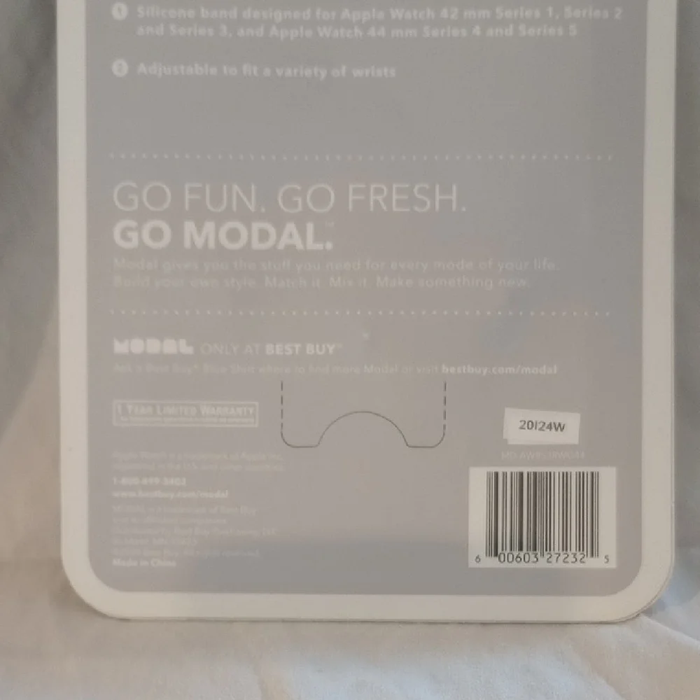 Modal Silicone Bands for Apple Watch - White, Green, and Red