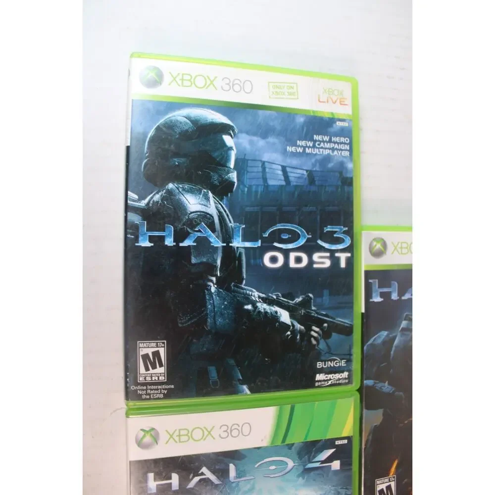 3 games: Halo, 3, 4, Halo 3 ODST (Microsoft Xbox) Authentic, tested