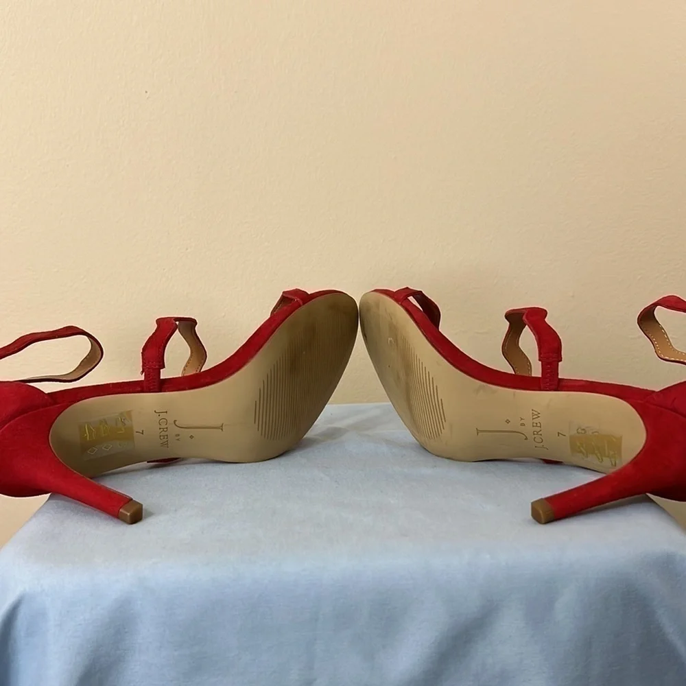 Scalloped Three-Strap J. Crew Heels