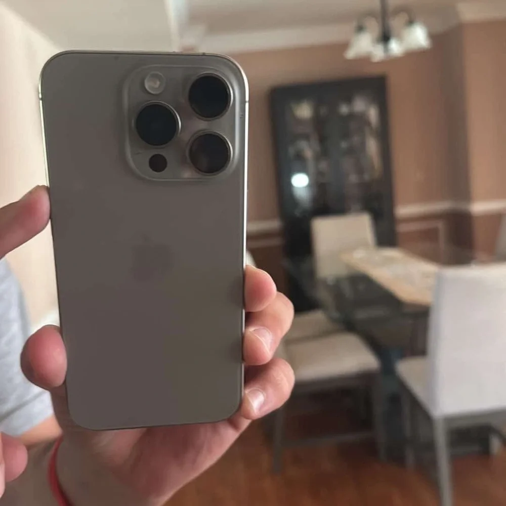 Silver Smartphone with Triple Camera