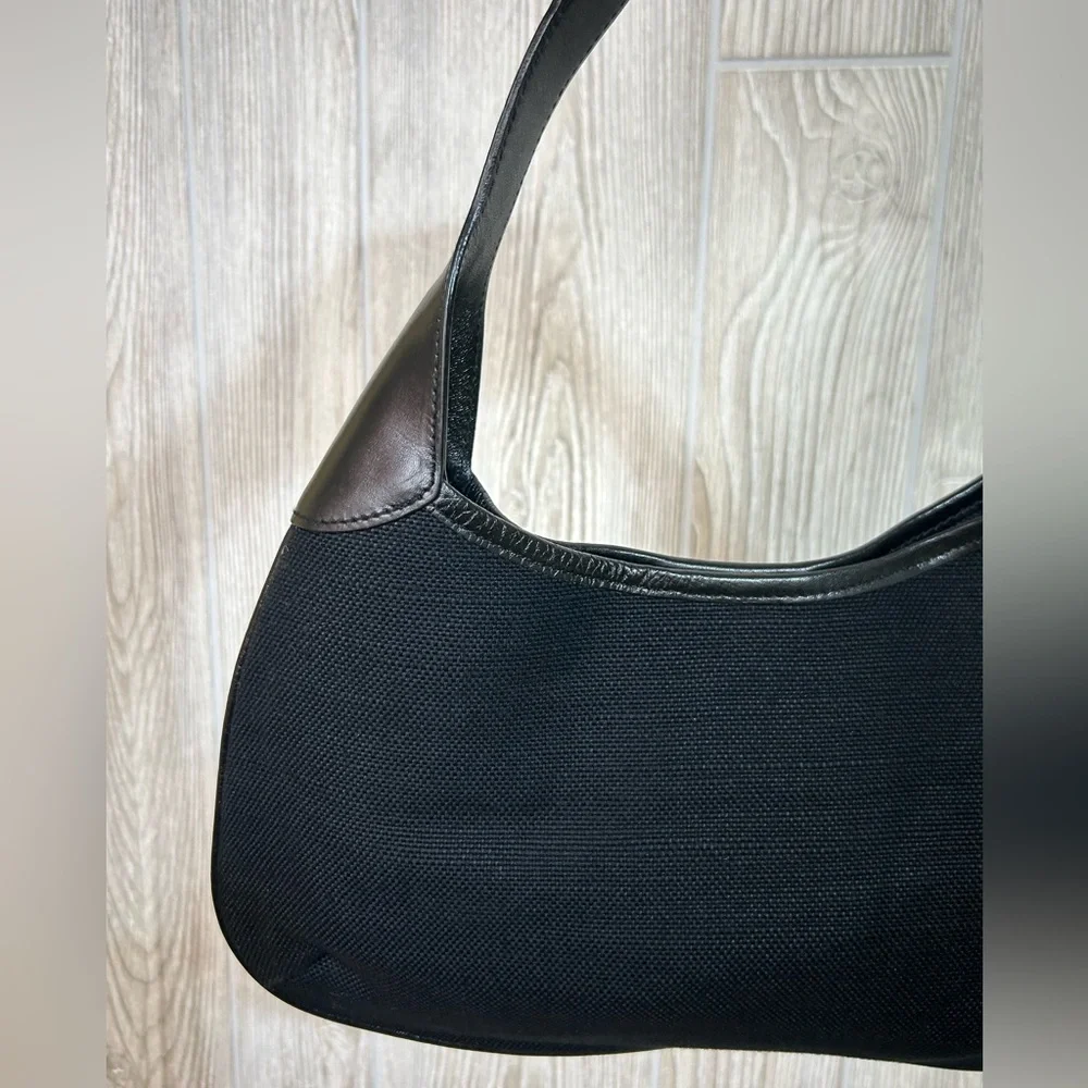 Banana Republic Black Jute Small Hobo Shoulder Purse Bag
