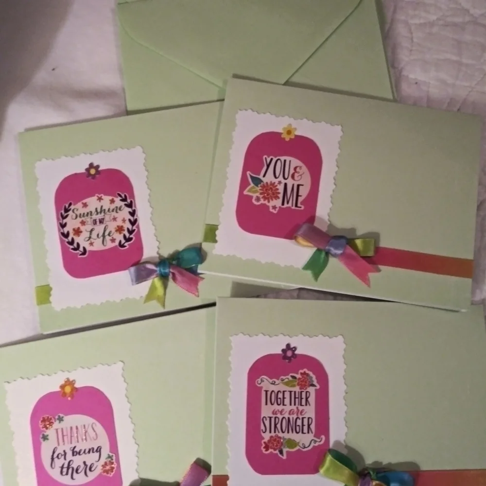BFF Handcrafted Note Cards w/ Envelopes (4Pack)