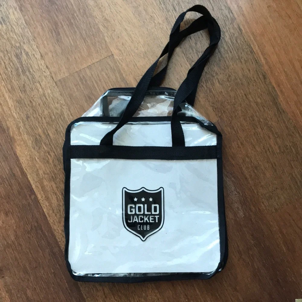 Clear see through small tote bag