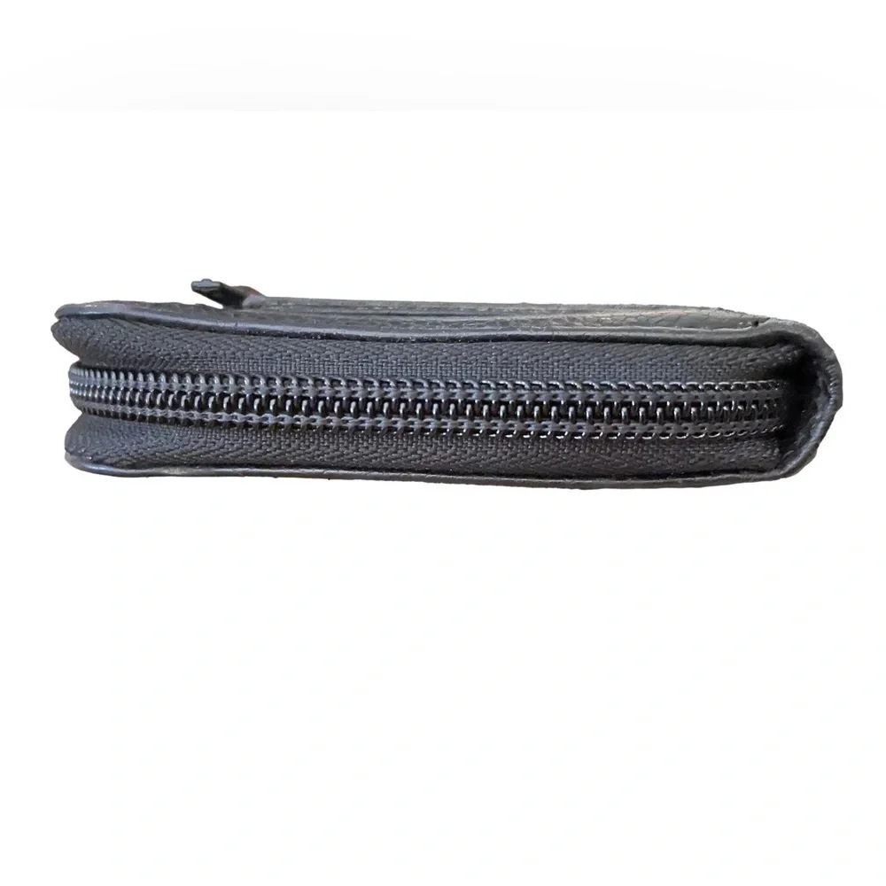 Chanel Black Caviar Leather long zippered wallet with Certificate of Authenticit