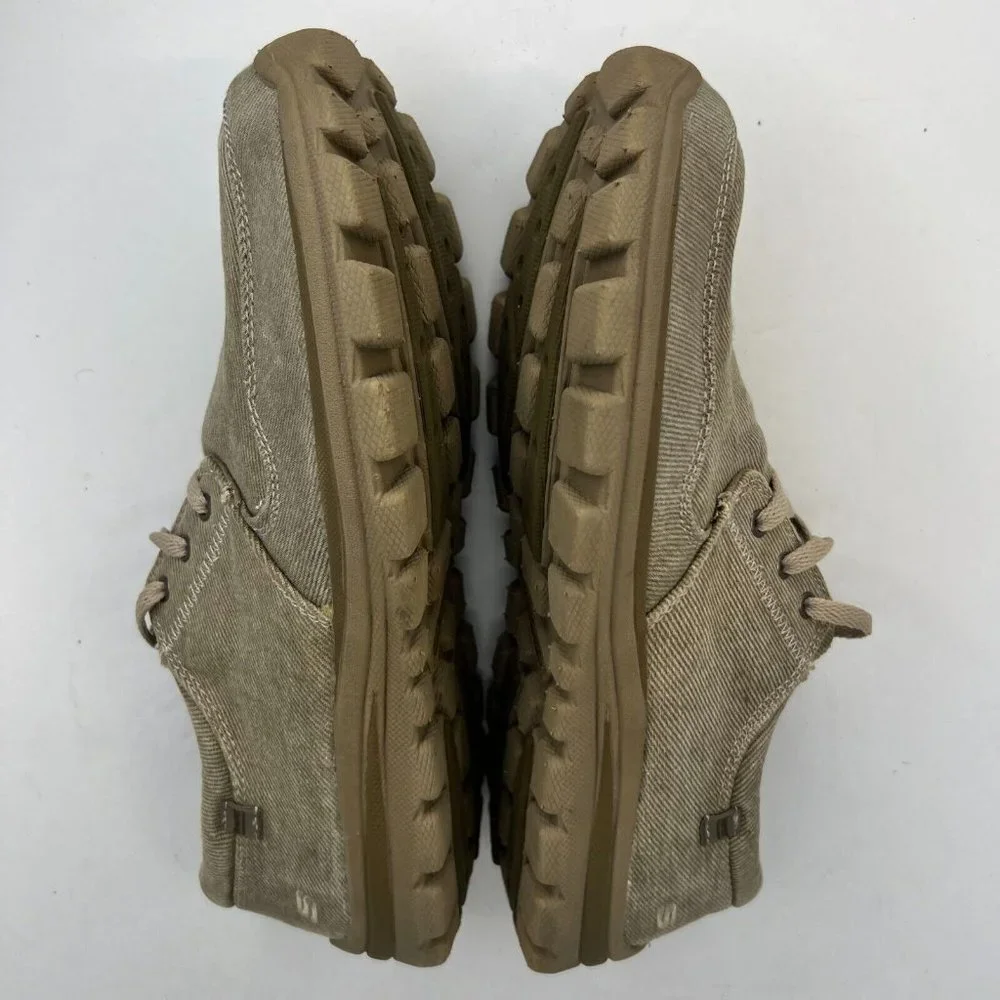 Skechers Mens 64108 Taupe Canvas Lace Up Superior Oxford Size 6.5 Casual Shoes