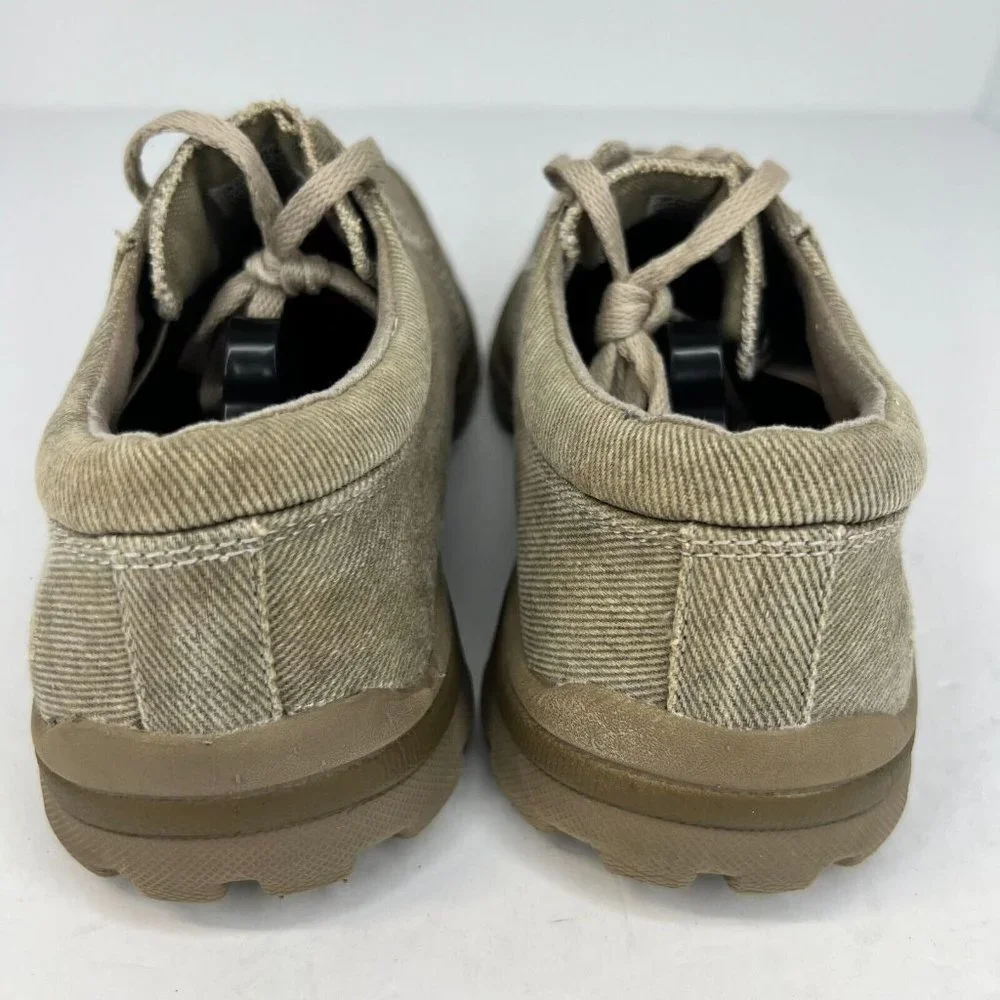 Skechers Mens 64108 Taupe Canvas Lace Up Superior Oxford Size 6.5 Casual Shoes