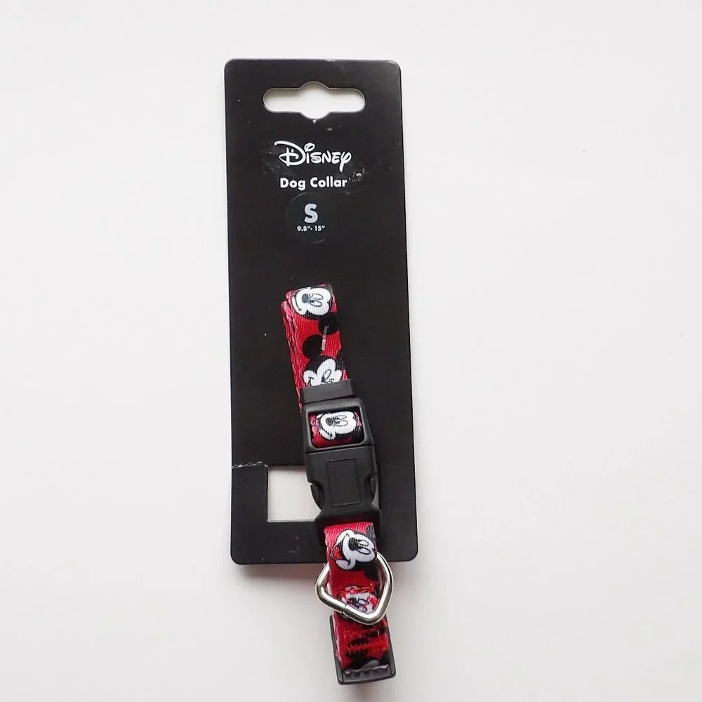 Disney Mickey Mouse Red Dog Collar Size Small NEW