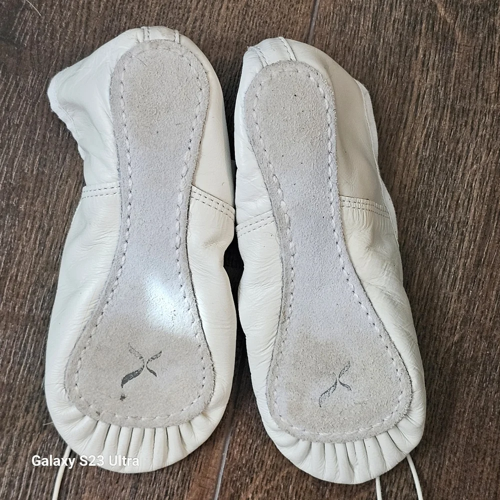 Capezio White Ballet Slippers, Leotard, And Tights