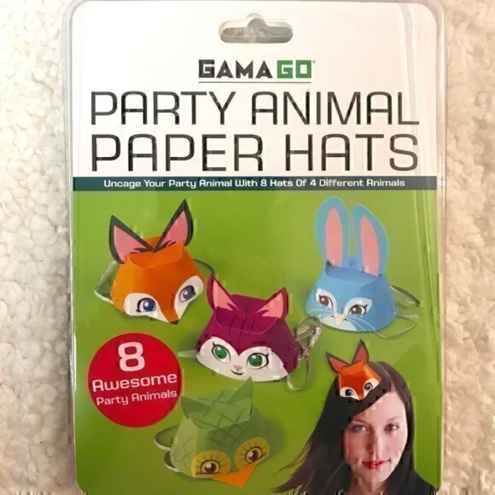 Gamago Party Animal Paper Hats