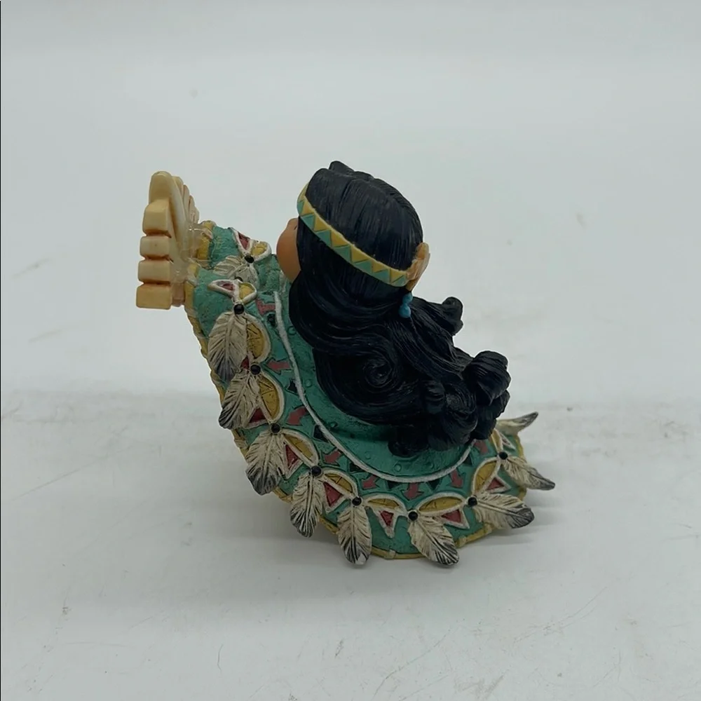 Enesco Friends of the Feather Indian With Eagle Fetish Figurine