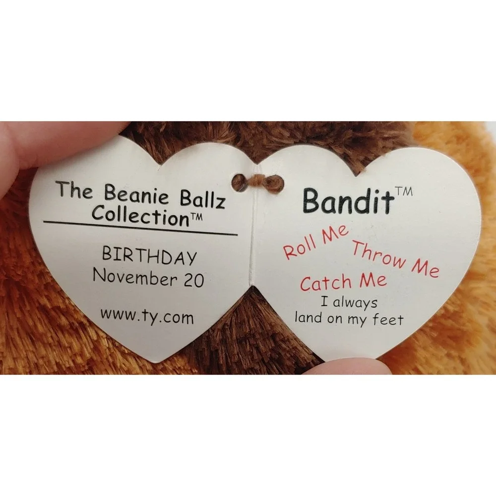 Ty Beanie Ballz Charlie the Baboon And Bandit The Dog 8