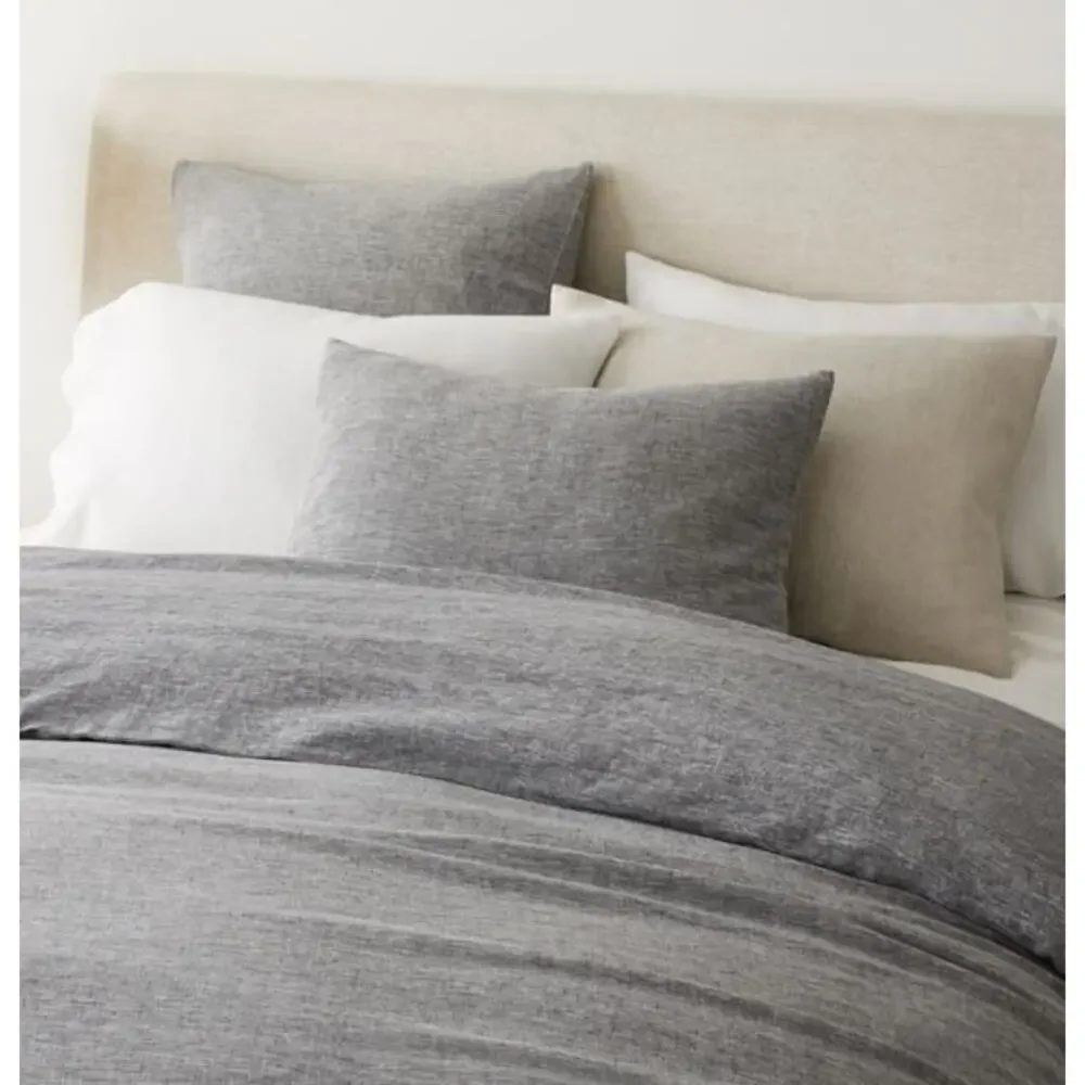 West Elm european flax linen melange sham