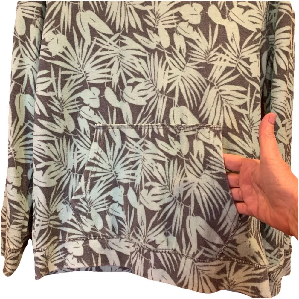Lands End Hoodie Top Coverup Terry Youth Unisex XL 14/16 Kanga Pocket Swim Pool