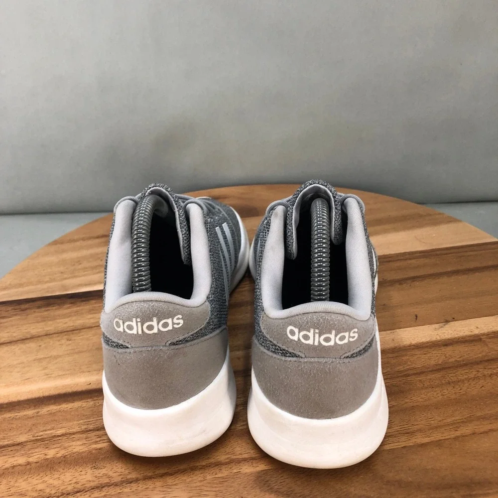 Adidas Cloudfoam Pure Running Shoes Womens 8 Gray Lightweight Cushioned Lace Up