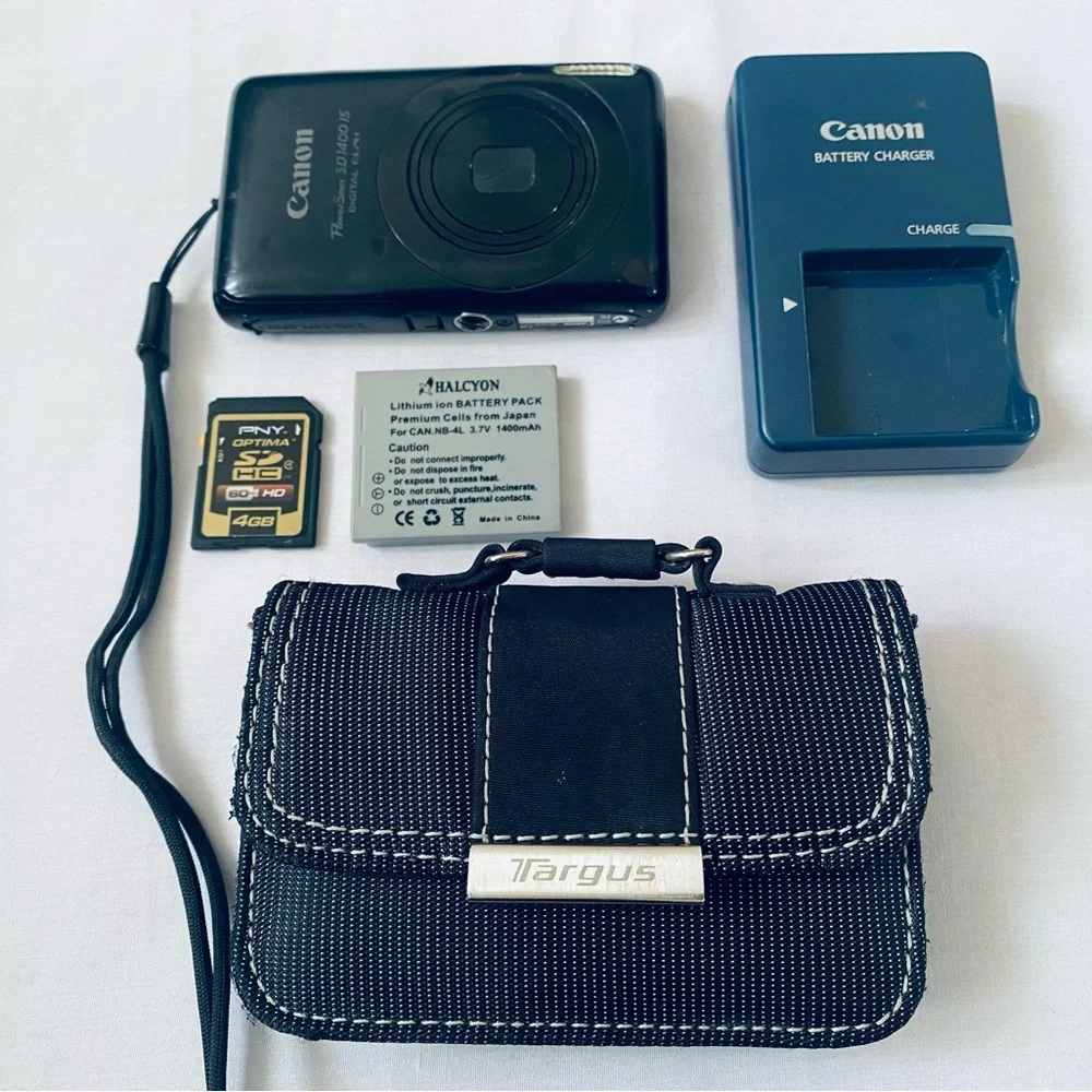 Canon Powershot ELPH SD1400 IS 141MP Digital Camera Block Near Tested Working
