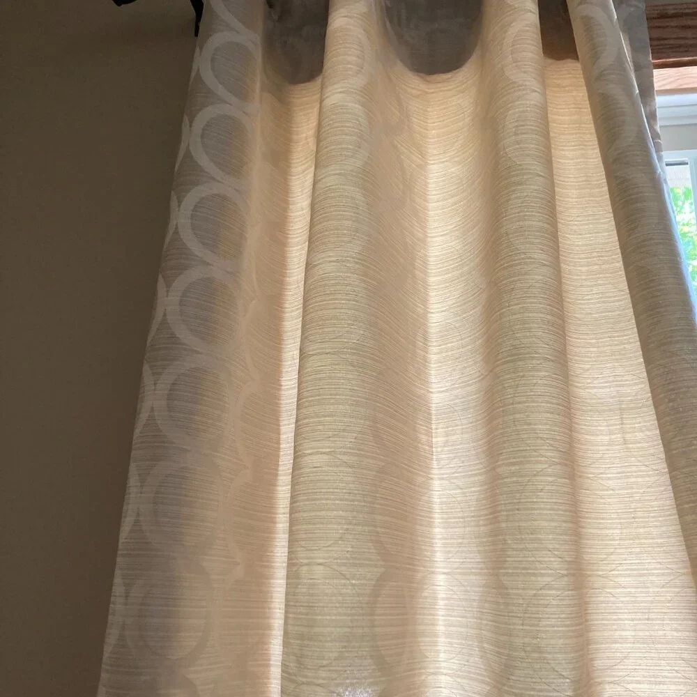 Perl Geometric Grommet Curtains - Two Panels