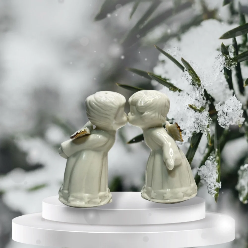 Formalities by Baum Brothers Kissing Angel Salt & Pepper Set