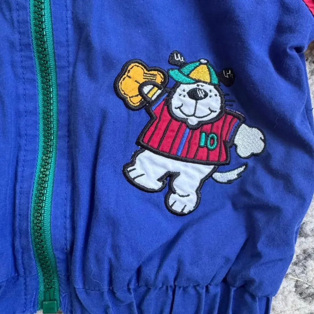 Vtg 1980s 1990s Weather Tamer Colorblock Baseball Jacket