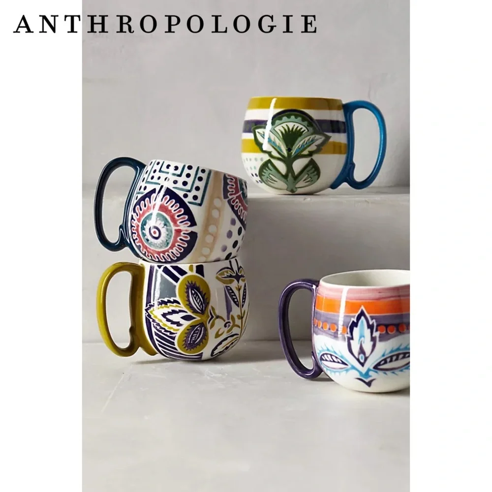 Anthropologie Orchid Pavilion Mug