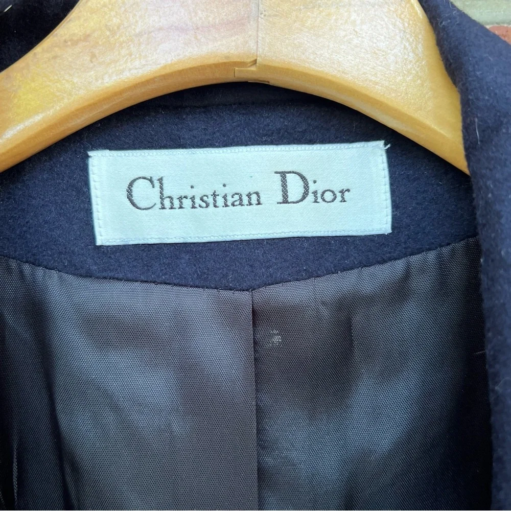 Christian Dior Navy Blue Oversized Blazer Suit Jacket