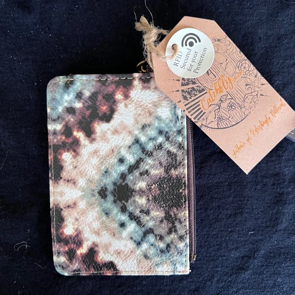 Catchfly Ladies Tie Dye Card and Keys Coin Purse Wallet