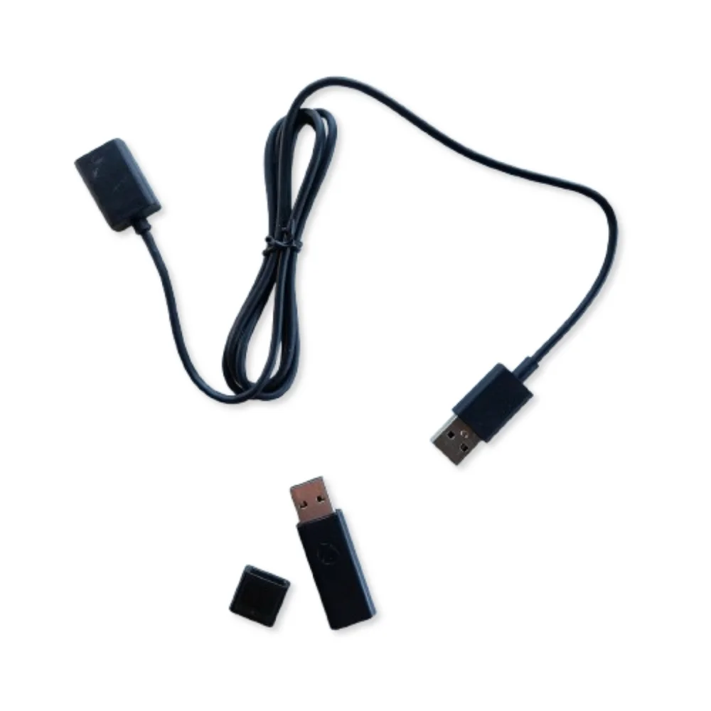 NWOB Microsoft Xbox Wireless Adapter + USB Extender Cable
