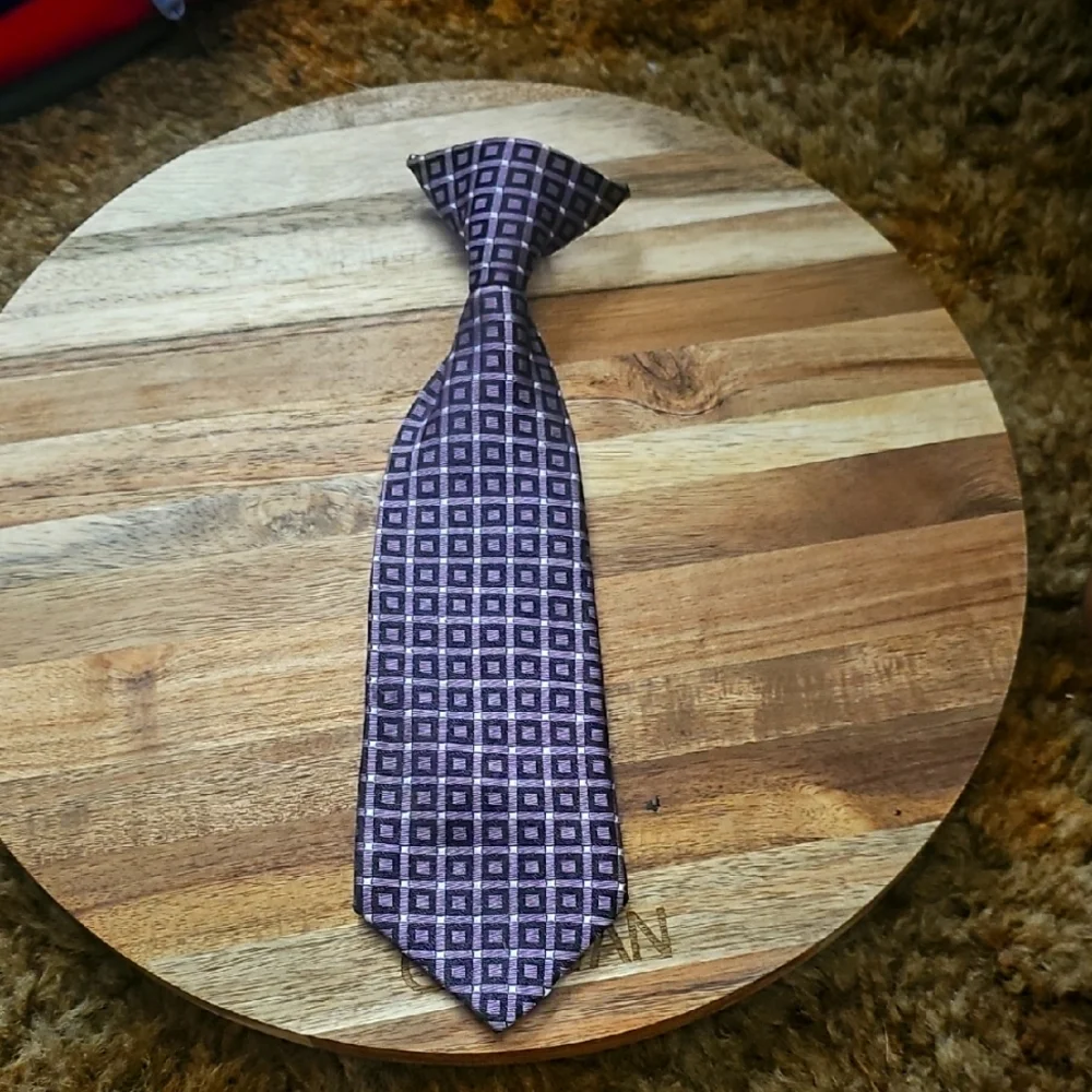 Elegant Boys Purple Patterned Tie